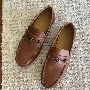 Coach Tan Leather Slip-On Men’s Loafers